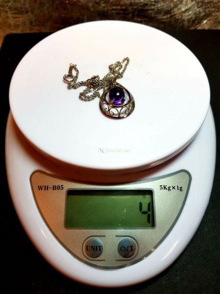 0776-Dây chuyền nữ-Amethyst silver necklace9