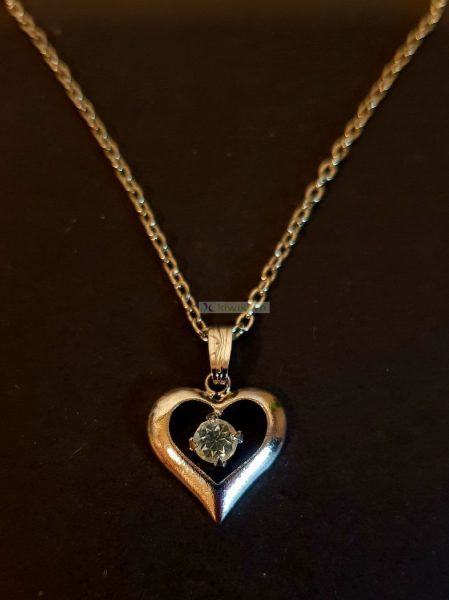 0780-Dây chuyền nữ-Stainless heart pendant necklace2
