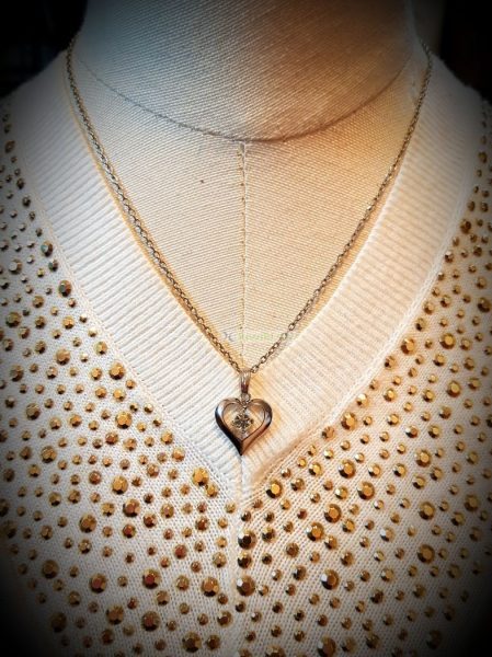 0780-Dây chuyền nữ-Stainless heart pendant necklace7