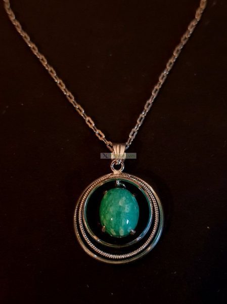 0801-Dây chuyền nữ-Amazonite stone necklace2