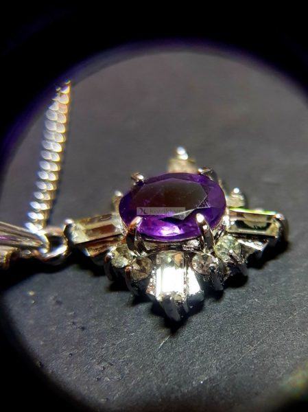 0793-Dây chuyền nữ-Amethyst crystal necklace4