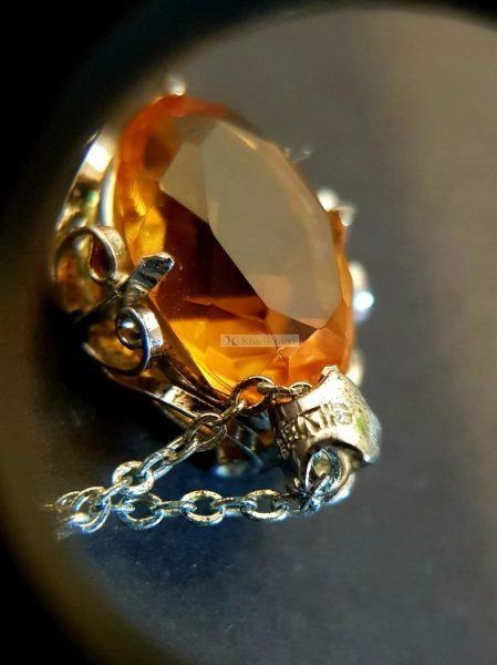 0814-Dây chuyền nữ-Citrine rock necklace3