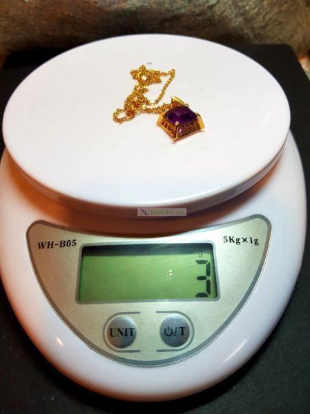 0802-Dây chuyền nữ-Amethyst gem stone necklace7