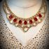 0784-Dây chuyền nữ-Bridal red tone necklace12