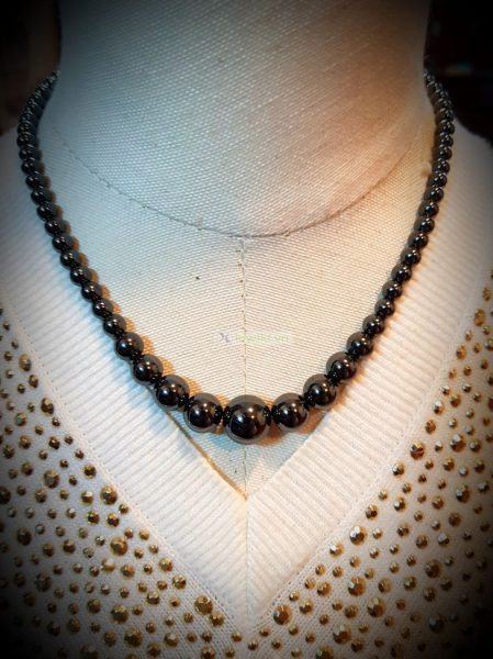 0863-Dây chuyền nữ-Black necklace10