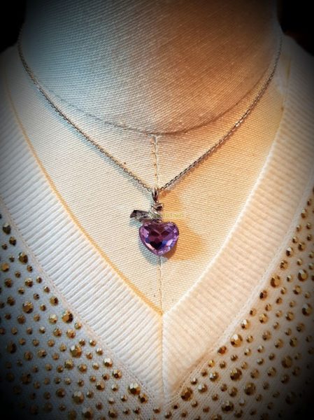 0868-Dây chuyền nữ-Swarovski heart pendant necklace9