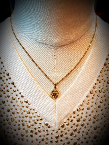 0870-Dây chuyền nữ-Courreges Paris necklace7