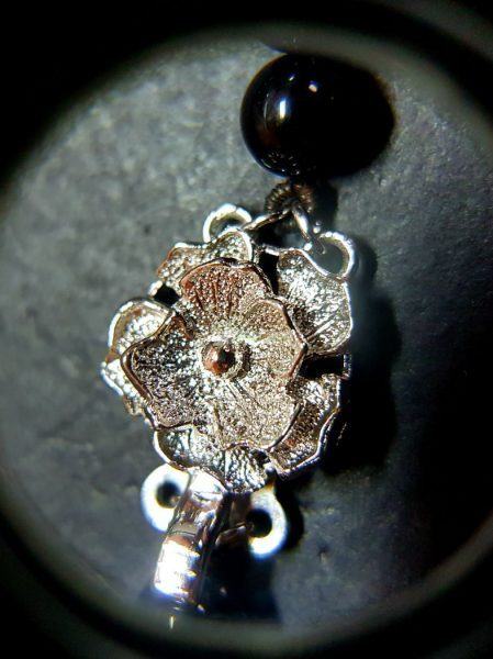 0860-Dây chuyền nữ-Black & gray rock necklace10