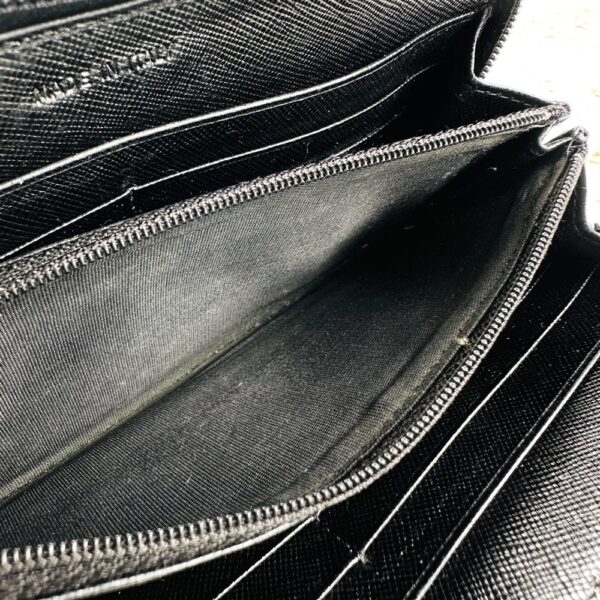 1660-Ví dài nữ-PRADA Taurillon black leather Round zip wallet-Đã sử dụng13