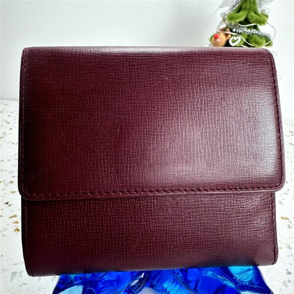 1723-Ví nam/nữ-CARTIER bordeaux must line tri-fold leather wallet-Đã sử dụng2