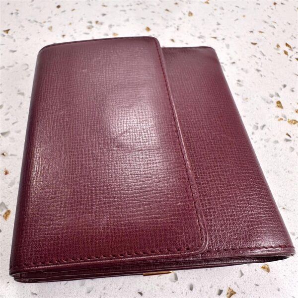 1723-Ví nam/nữ-CARTIER bordeaux must line tri-fold leather wallet-Đã sử dụng5