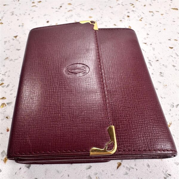 1723-Ví nam/nữ-CARTIER bordeaux must line tri-fold leather wallet-Đã sử dụng6