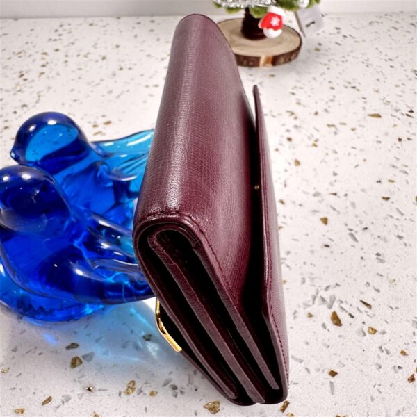 1723-Ví nam/nữ-CARTIER bordeaux must line tri-fold leather wallet-Đã sử dụng9