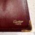 1725-Ví nữ/nam-CARTIER Mustline Burgundy leather compact wallet-Đã sử dụng8