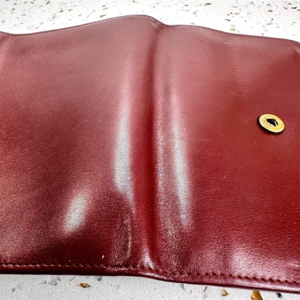 1725-Ví nữ/nam-CARTIER Mustline Burgundy leather compact wallet-Đã sử dụng15