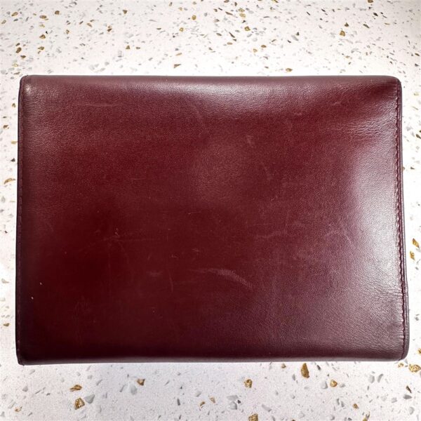 1726-Ví nữ/nam-CARTIER Mustline Burgundy leather compact wallet-Đã sử dụng3