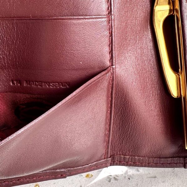 1726-Ví nữ/nam-CARTIER Mustline Burgundy leather compact wallet-Đã sử dụng15