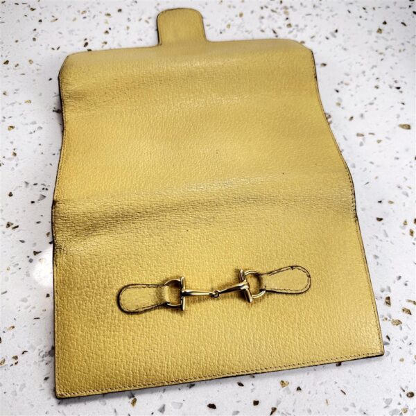 1711-Ví dài nữ/nam-GUCCI yellow leather vintage wallet-Đã sử dụng4