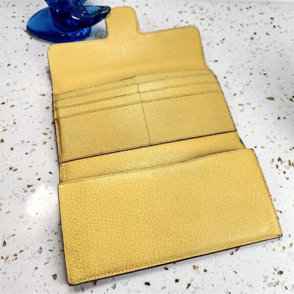 1711-Ví dài nữ/nam-GUCCI yellow leather vintage wallet-Đã sử dụng10