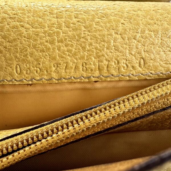 1711-Ví dài nữ/nam-GUCCI yellow leather vintage wallet-Đã sử dụng14