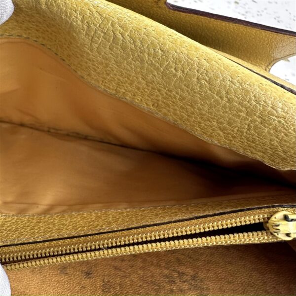 1711-Ví dài nữ/nam-GUCCI yellow leather vintage wallet-Đã sử dụng15