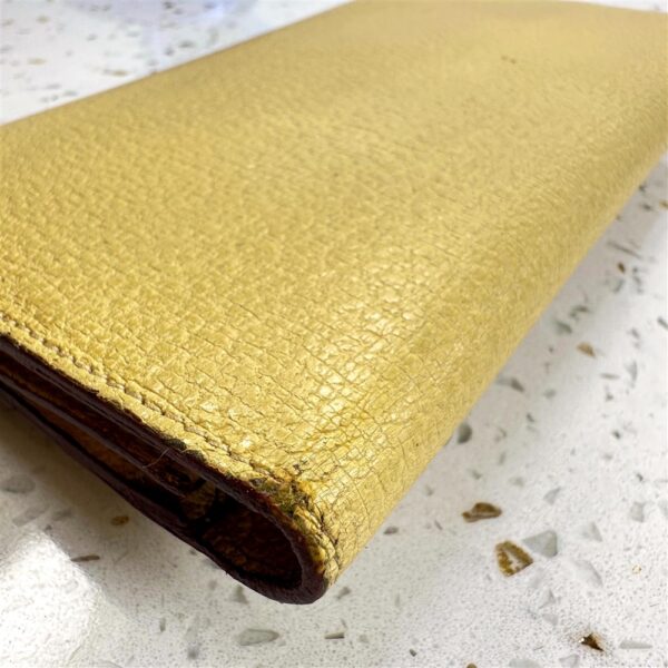 1711-Ví dài nữ/nam-GUCCI yellow leather vintage wallet-Đã sử dụng9