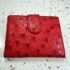 1675-Ví vuông nữ/nam-Ostrich red leather wallet-Khá mới1