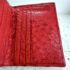 1675-Ví vuông nữ/nam-Ostrich red leather wallet-Khá mới6