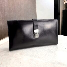 1691-Ví dài nam/nữ-GUCCI black leather wallet-Đã sử dụng