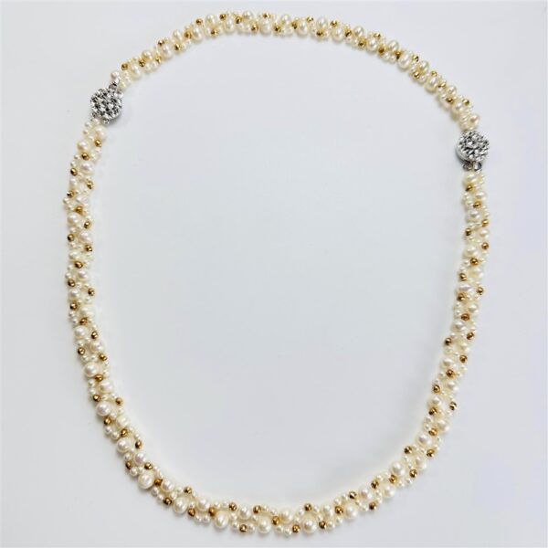 0840-Dây chuyền nữ+Lắc tay-Multi Baroque freshwater pearl necklace & bracelet-Khá mới3