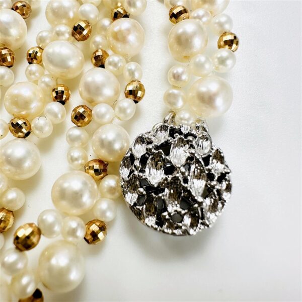 0840-Dây chuyền nữ+Lắc tay-Multi Baroque freshwater pearl necklace & bracelet-Khá mới5