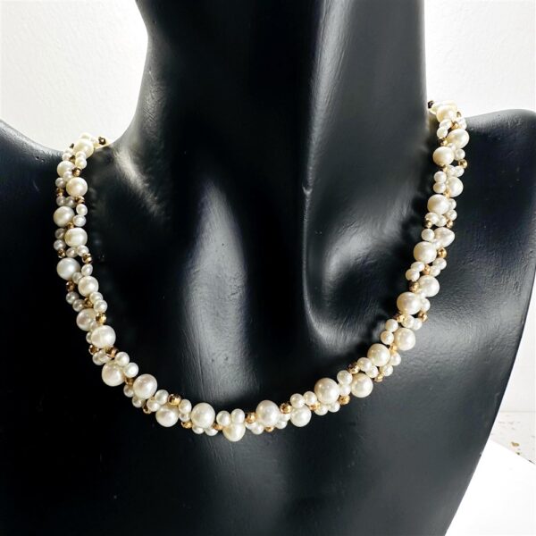 0840-Dây chuyền nữ+Lắc tay-Multi Baroque freshwater pearl necklace & bracelet-Khá mới12