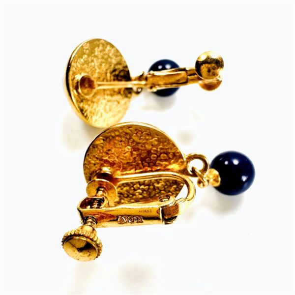 0910–Bông tai nữ-Avon faux pearl gold plated clip earrings-Khá mới3
