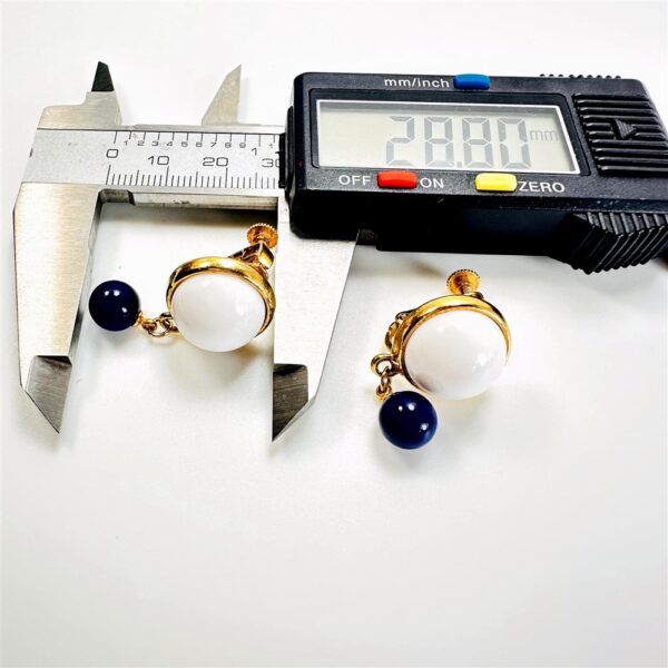 0910–Bông tai nữ-Avon faux pearl gold plated clip earrings-Khá mới4