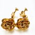 0904-Bông tai nữ-Avon flower gold plated clip earrings-Đã sử dụng1