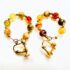 0887-Bông tai nữ-Faux gem stone gold plated clip earrings-Khá mới1