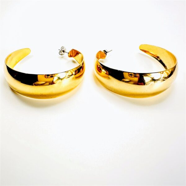 0885-Bông tai nữ-Hoop gold plated earrings-Khá mới2