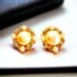 0988-Bông tai nữ-Faux pearl gold plated clip Earrings-Khá mới0