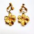0892-Bông tai nữ-Hawaiian flower gold plated clip earrings-Khá mới1