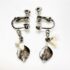 0991-Bông tai nữ-Silver plated Leaf and pearl clip earrings-Như mới1