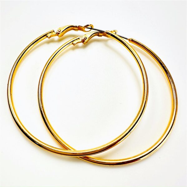 0888-Bông tai nữ-Gold plated hoop earrings-Như mới1
