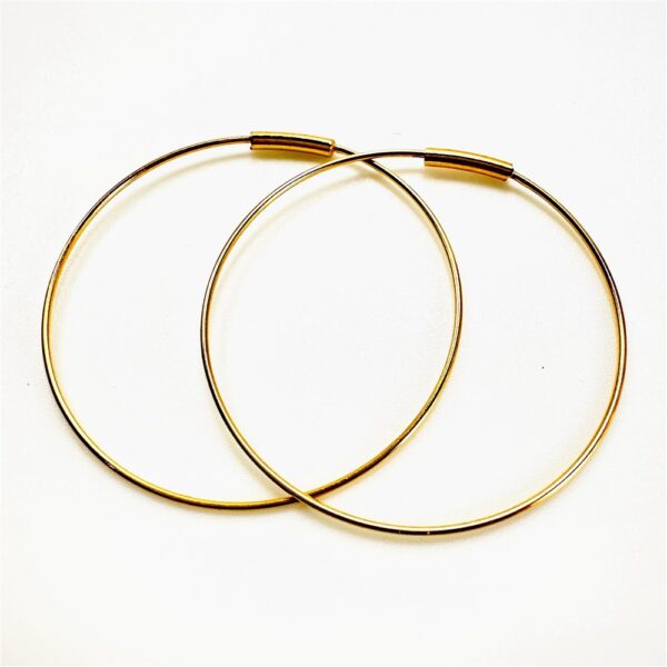 0903-Bông tai nữ-Gold plated hoop earrings-Khá mới1