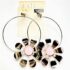 0925-Bông tai nữ-Flower Rhodium & Gold plated earrings-Chưa sử dụng7