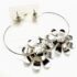 0925-Bông tai nữ-Flower Rhodium & Gold plated earrings-Chưa sử dụng12