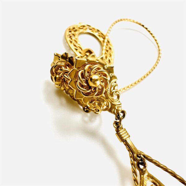 0889-Bông tai nữ-Gold plated Teardrop clip earrings-Như mới3