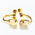 0897-Bông tai nữ-White Agate gemstone gold plated earrings-Khá mới1