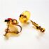 0906-Bông tai nữ-Gold plated and cloth clip earrings-Như mới3