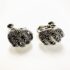 0911-Bông tai nữ-Stainless and Hematite Crystal Clip on Earrings-Khá mới1