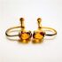 0915-Bông tai nữ-Citrine gemstone gold plated earrings-Khá mới2