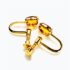 0915-Bông tai nữ-Citrine gemstone gold plated earrings-Khá mới3